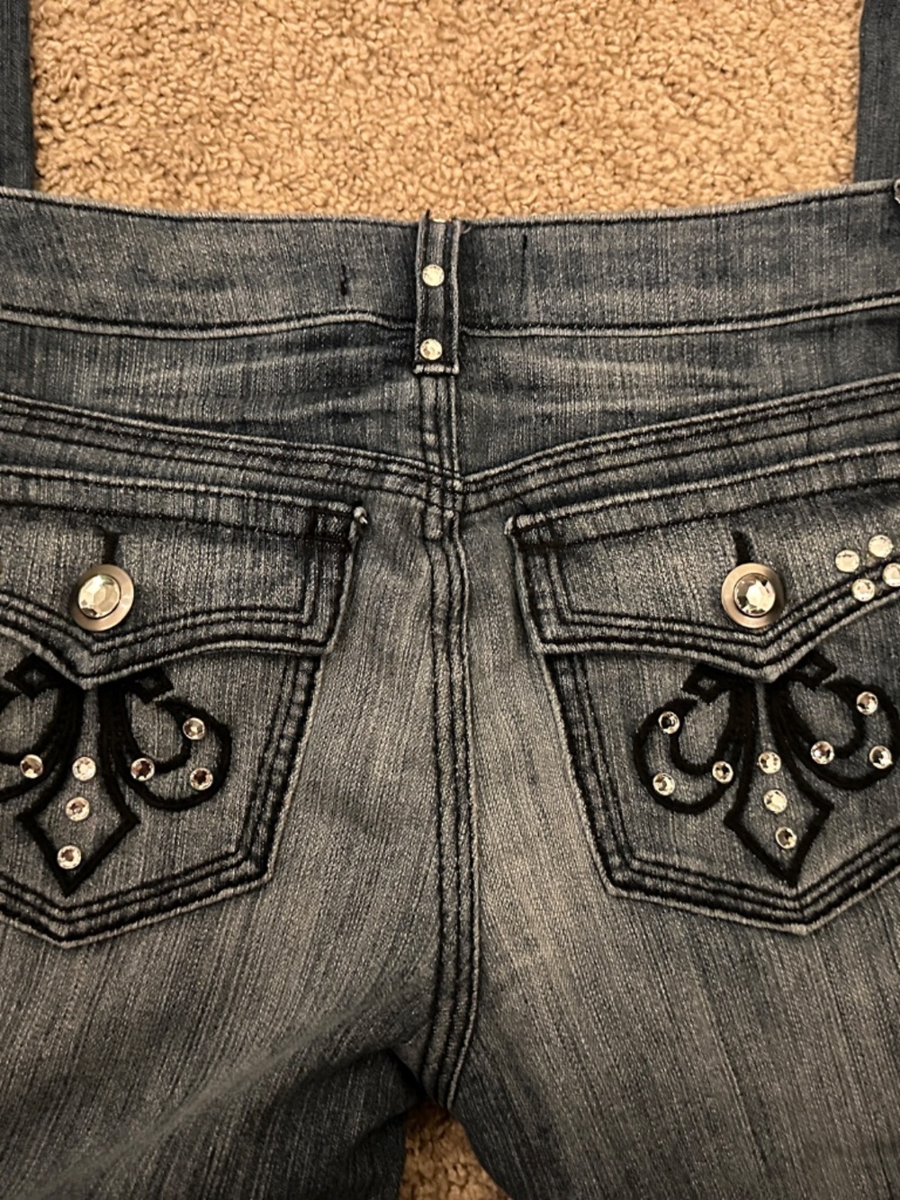 Y2K Rhinestone Bootcut Jeans - Picture 6 of 7